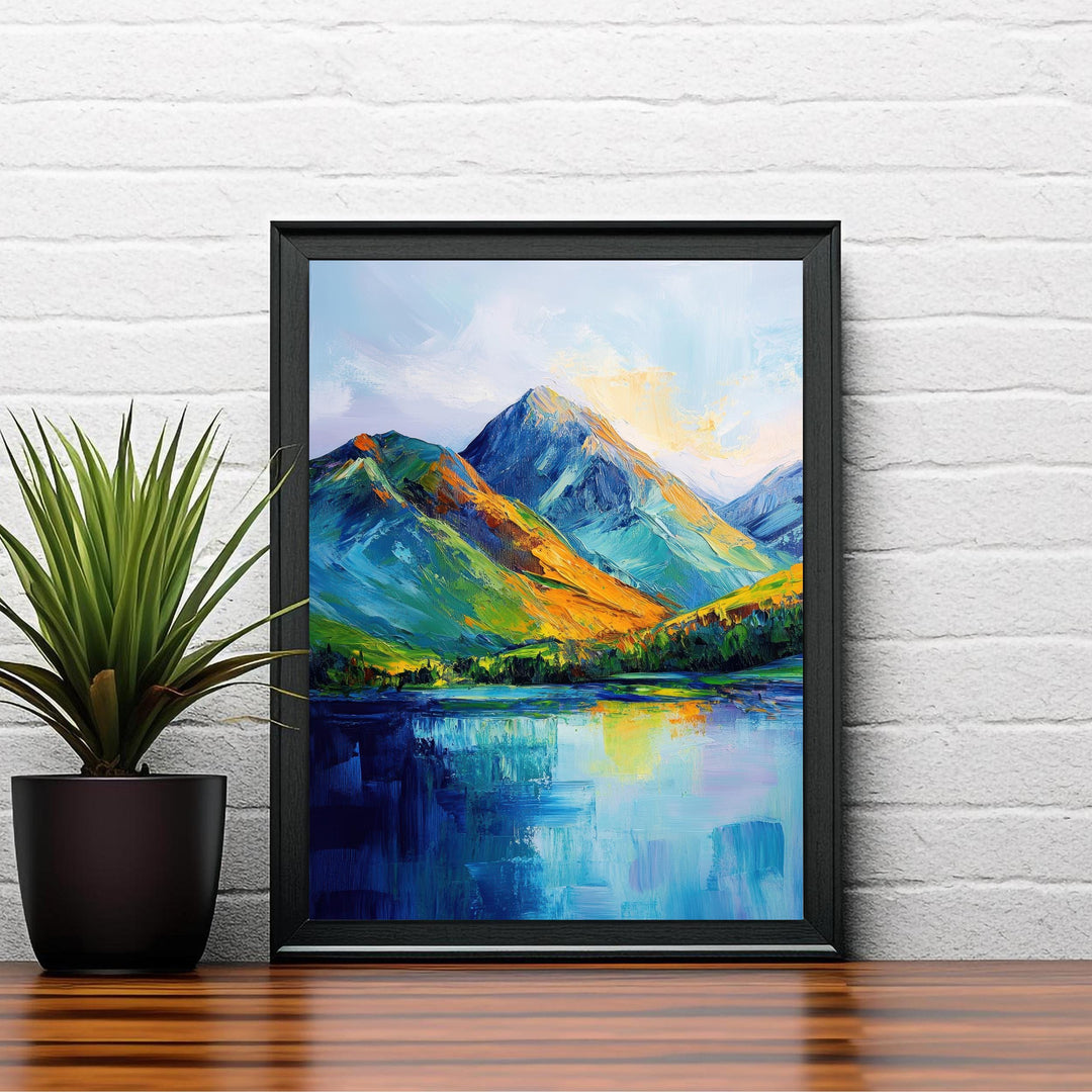 Cat Bells Cumbria Abstract Art Print Wall Decor Wall Art Cat Bells Landscape Wall Hanging Home Décor Lake District Gift Art Lovers Modern