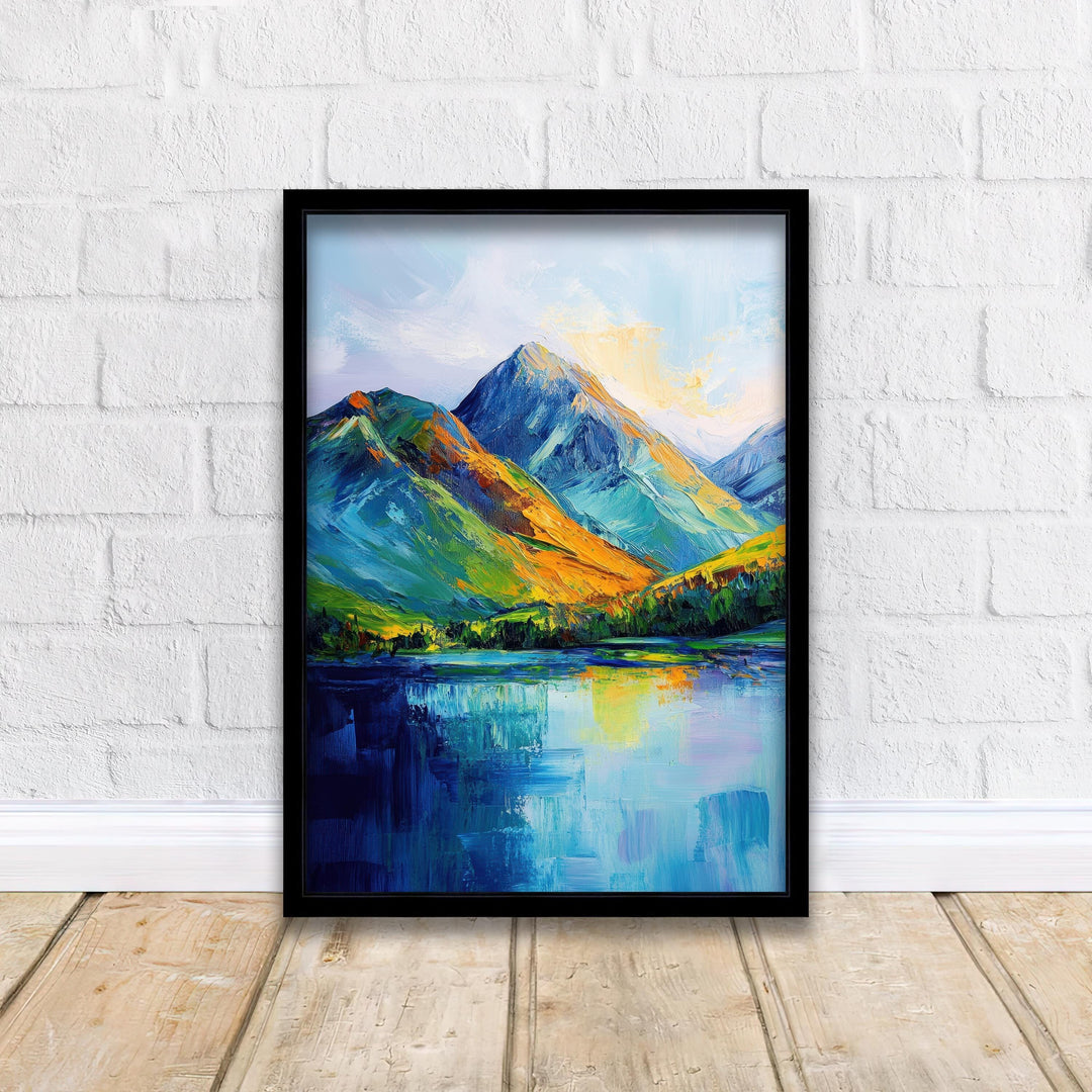 Cat Bells Cumbria Abstract Art Poster