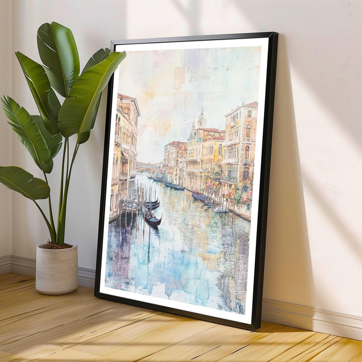 Venice Italy Watercolor Travel Print Wall Decor Wall Art Venice Landscape Wall Hanging Home Décor Italian City Gift Art Lovers Scenic Print