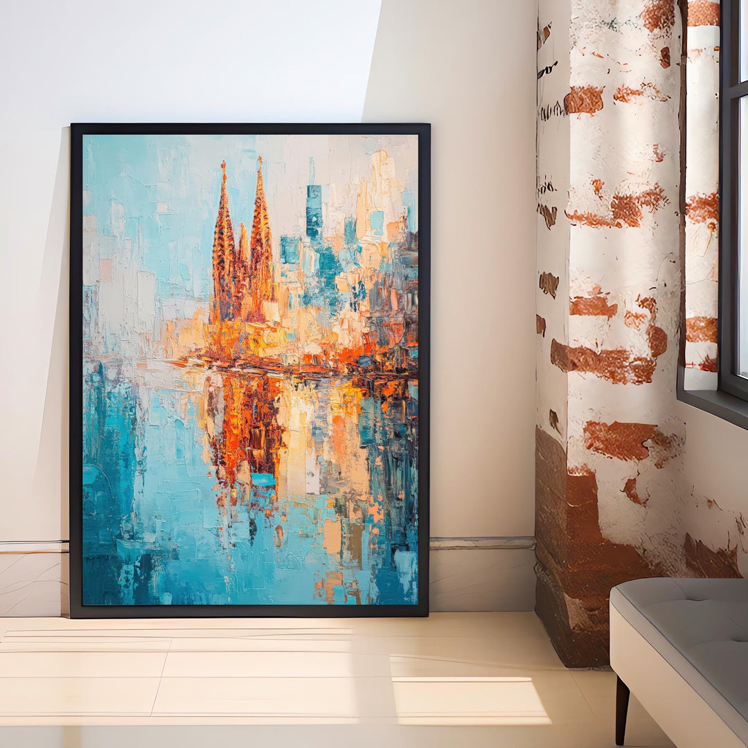 Abstract Barcelona Travel Print Wall Decor Wall Art Abstract Barcelona Landscape Wall Hanging Home Décor Spanish City Gift Art Lovers Modern