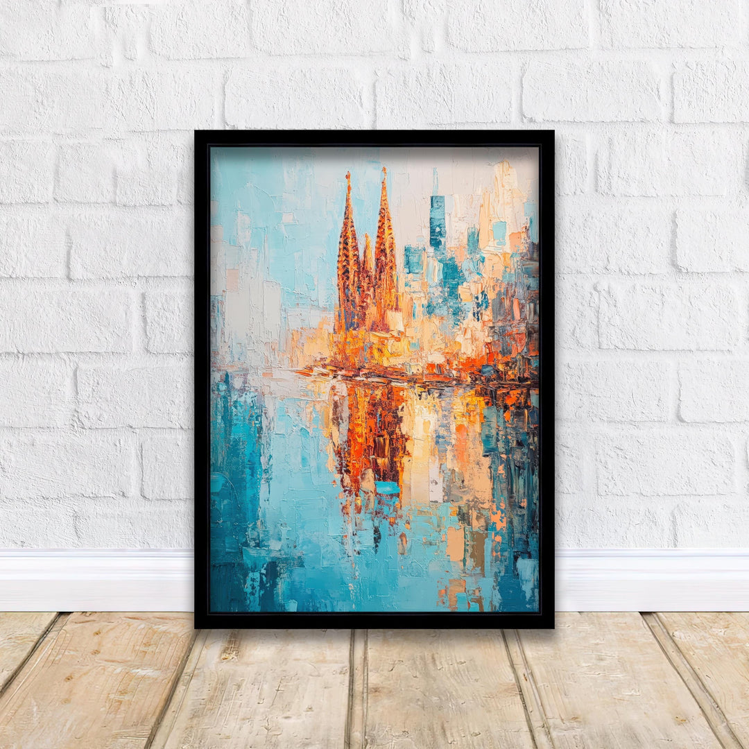 Abstract Barcelona Travel Print Wall Decor Wall Art Abstract Barcelona Landscape Wall Hanging Home Décor Spanish City Gift Art Lovers Modern