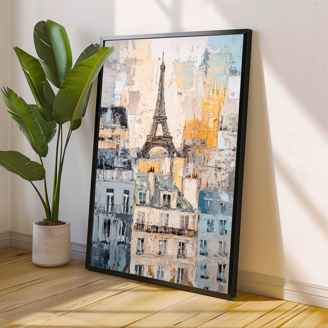 Abstract Paris Painting Wall Decor Wall Art Abstract Paris Landscape Wall Hanging Home Décor French City Gift Art Lovers Modern Print