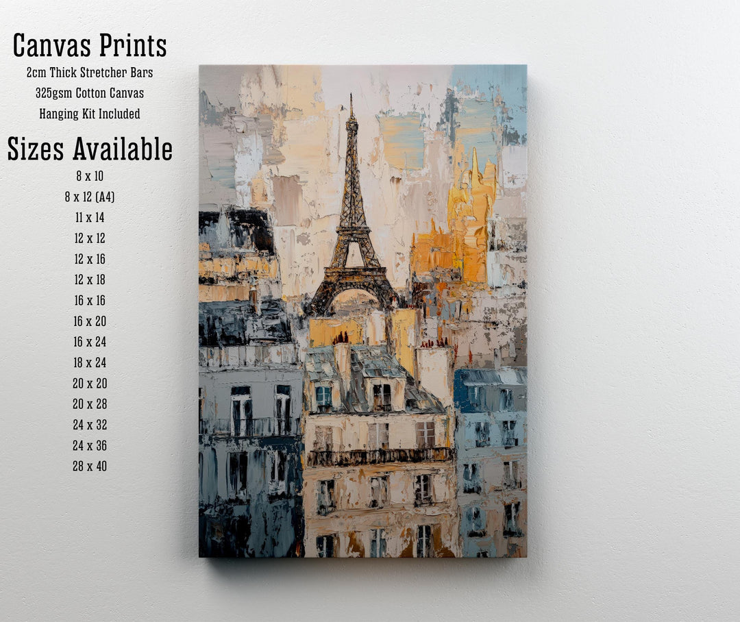 Abstract Paris Painting Wall Decor Wall Art Abstract Paris Landscape Wall Hanging Home Décor French City Gift Art Lovers Modern Print