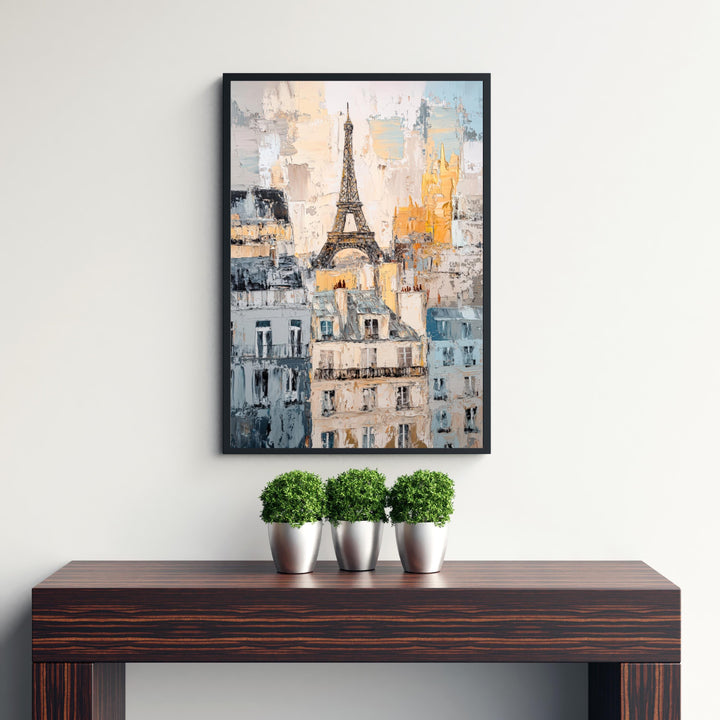 Abstract Paris Painting Wall Decor Wall Art Abstract Paris Landscape Wall Hanging Home Décor French City Gift Art Lovers Modern Print