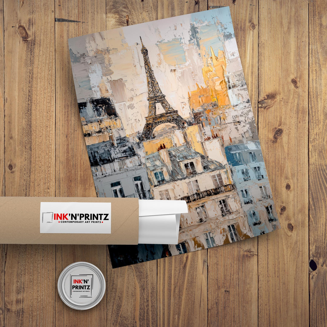 Abstract Paris Painting Wall Decor Wall Art Abstract Paris Landscape Wall Hanging Home Décor French City Gift Art Lovers Modern Print