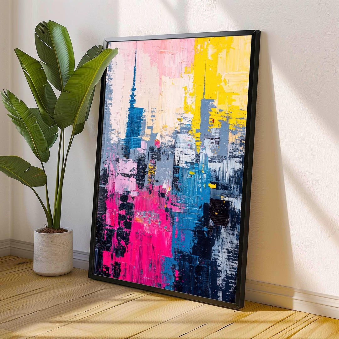 Abstract Tokyo Painting Wall Decor Wall Art Abstract Tokyo Landscape Wall Hanging Home Décor Japanese City Gift Art Lovers Modern Print