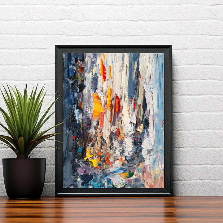 Abstract New York Painting Wall Decor Wall Art Abstract NYC Landscape Wall Hanging Home Décor American City Gift Art Lovers Modern Print