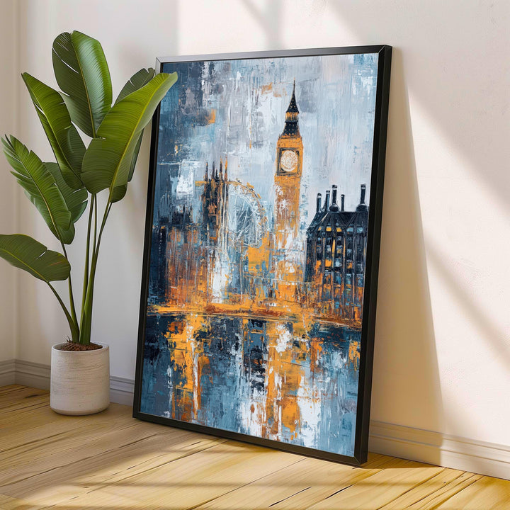 Abstract London Travel Poster Wall Decor Wall Art Abstract London Landscape Wall Hanging Home Décor UK City Gift Art Lovers Modern Print