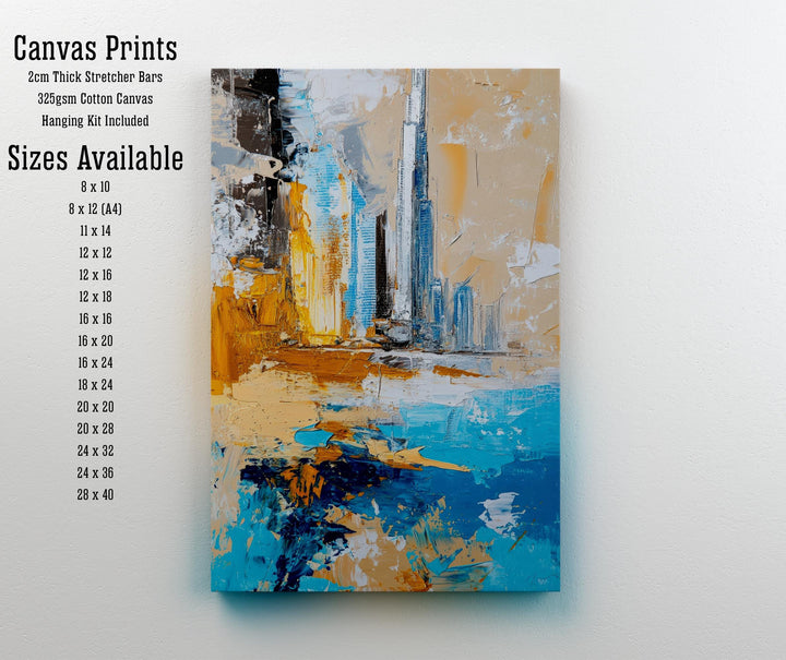 Abstract Dubai Travel Poster