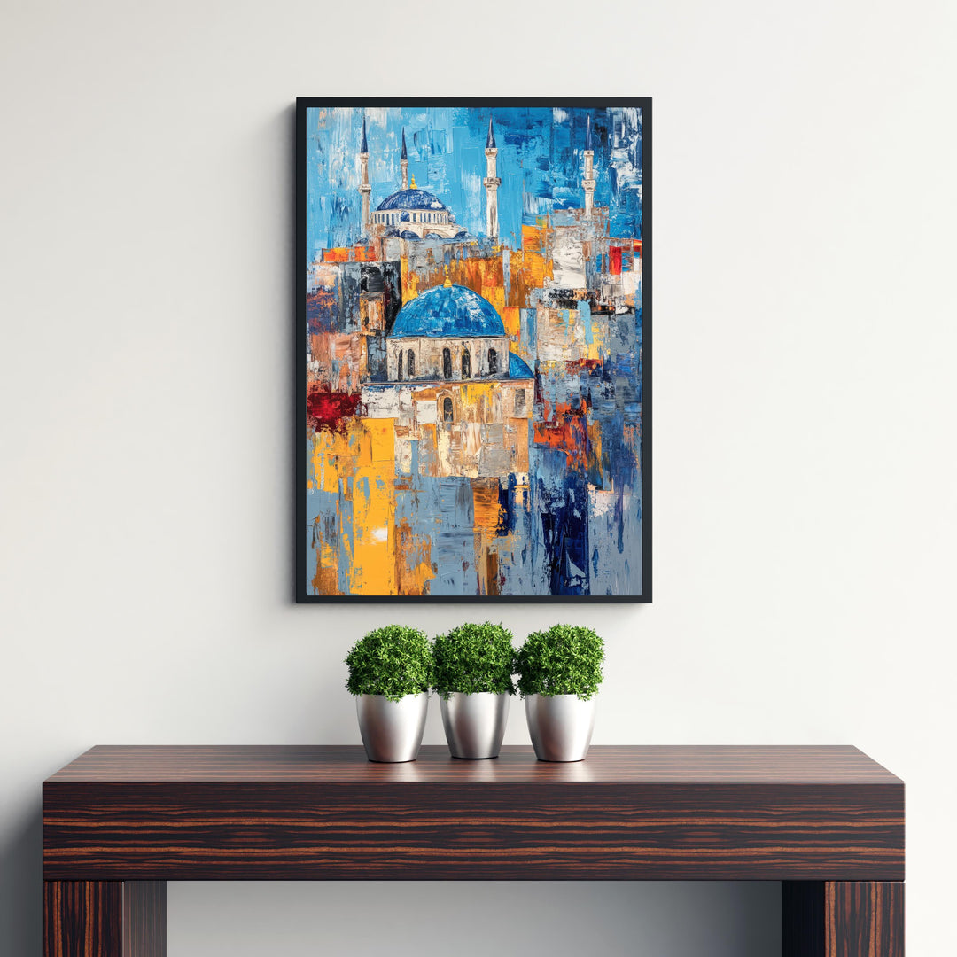 Abstract Istanbul Travel Poster Wall Decor Wall Art Abstract Istanbul Skyline Wall Hanging Home Décor Turkish City Gift Art Lovers Modern