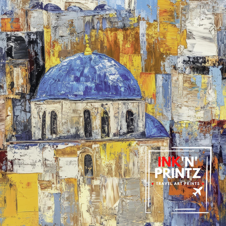 Abstract Istanbul Travel Poster