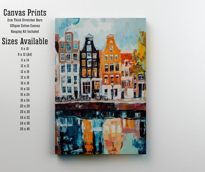 Abstract Amsterdam Travel Poster Wall Decor Wall Art Abstract Amsterdam Landscape Wall Hanging Home Décor Dutch City Gift Art Lovers Modern