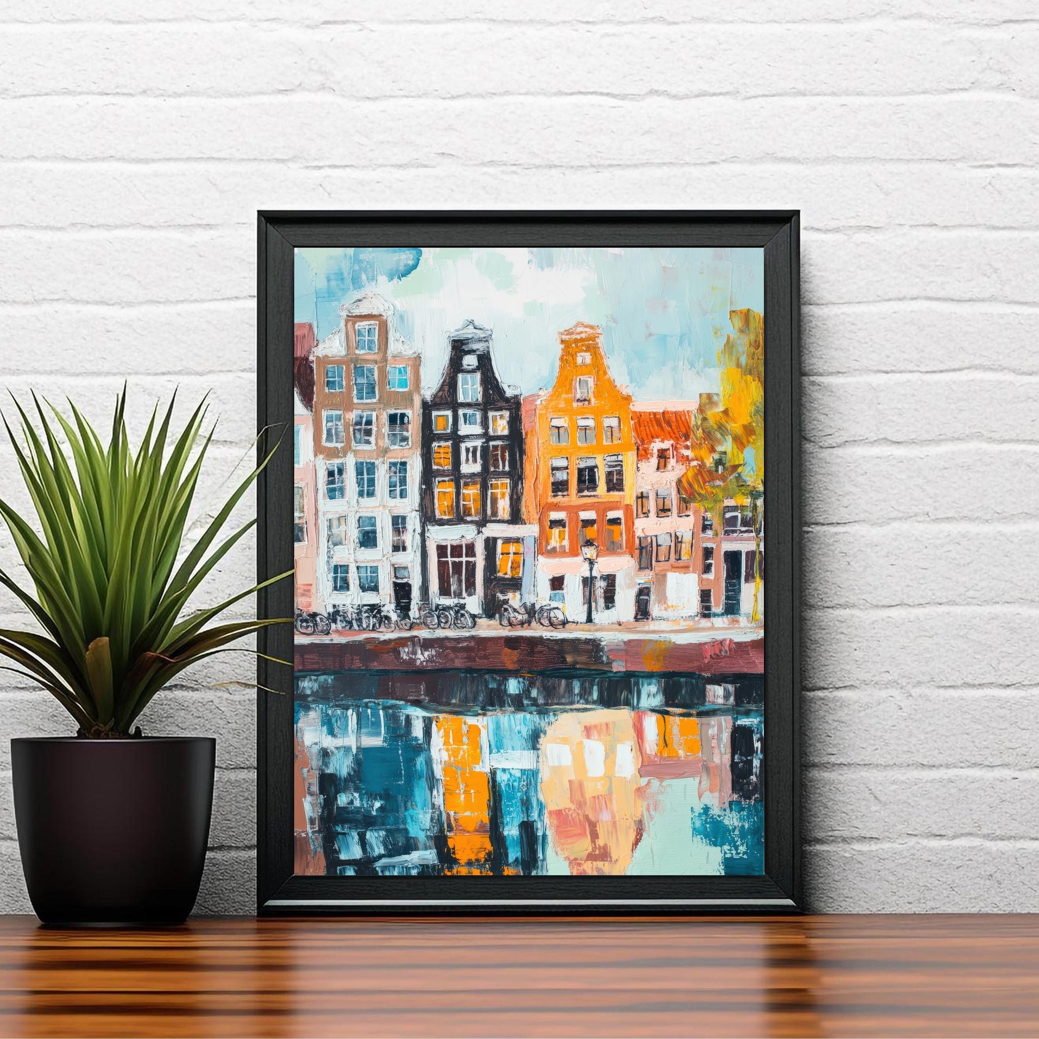 Abstract Amsterdam Travel Poster