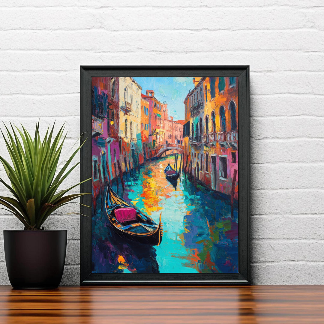 Abstract Venice Travel Poster