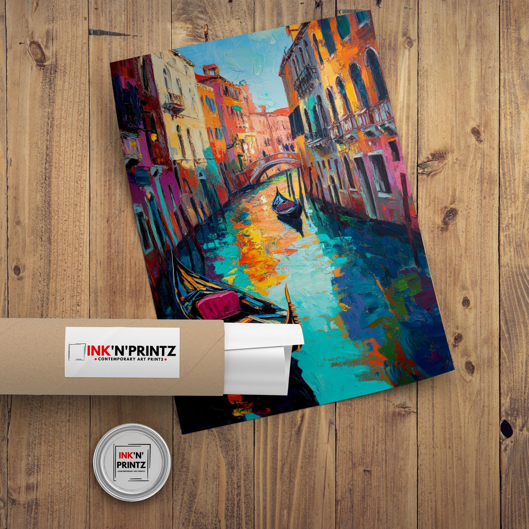 Abstract Venice Travel Poster