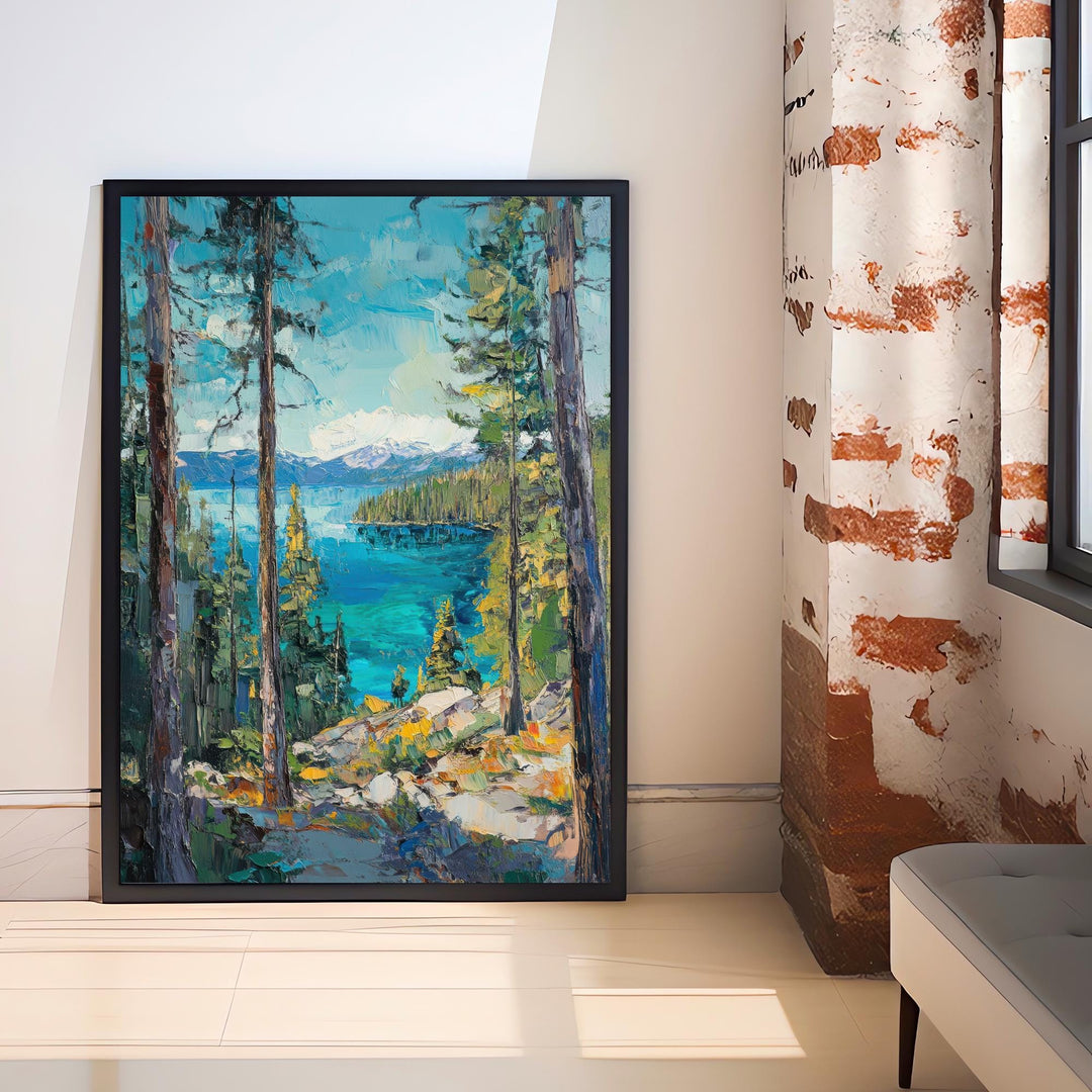 Emerald Bay State Park Abstract Art Print Wall Decor Wall Art Emerald Bay Landscape Wall Hanging Home Décor Lake Tahoe Gift Art Lovers