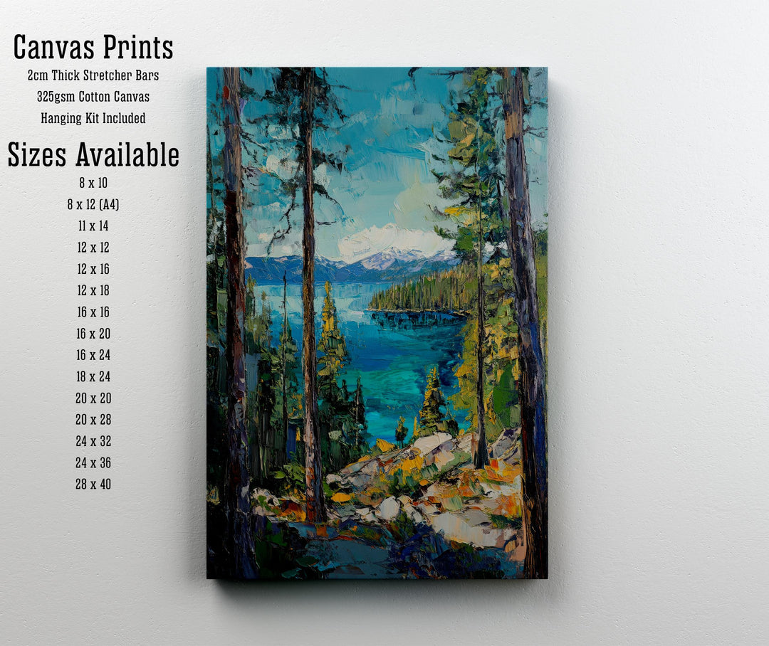 Emerald Bay State Park Abstract Art Print Wall Decor Wall Art Emerald Bay Landscape Wall Hanging Home Décor Lake Tahoe Gift Art Lovers