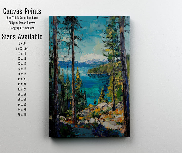 Emerald Bay State Park Abstract Art Poster