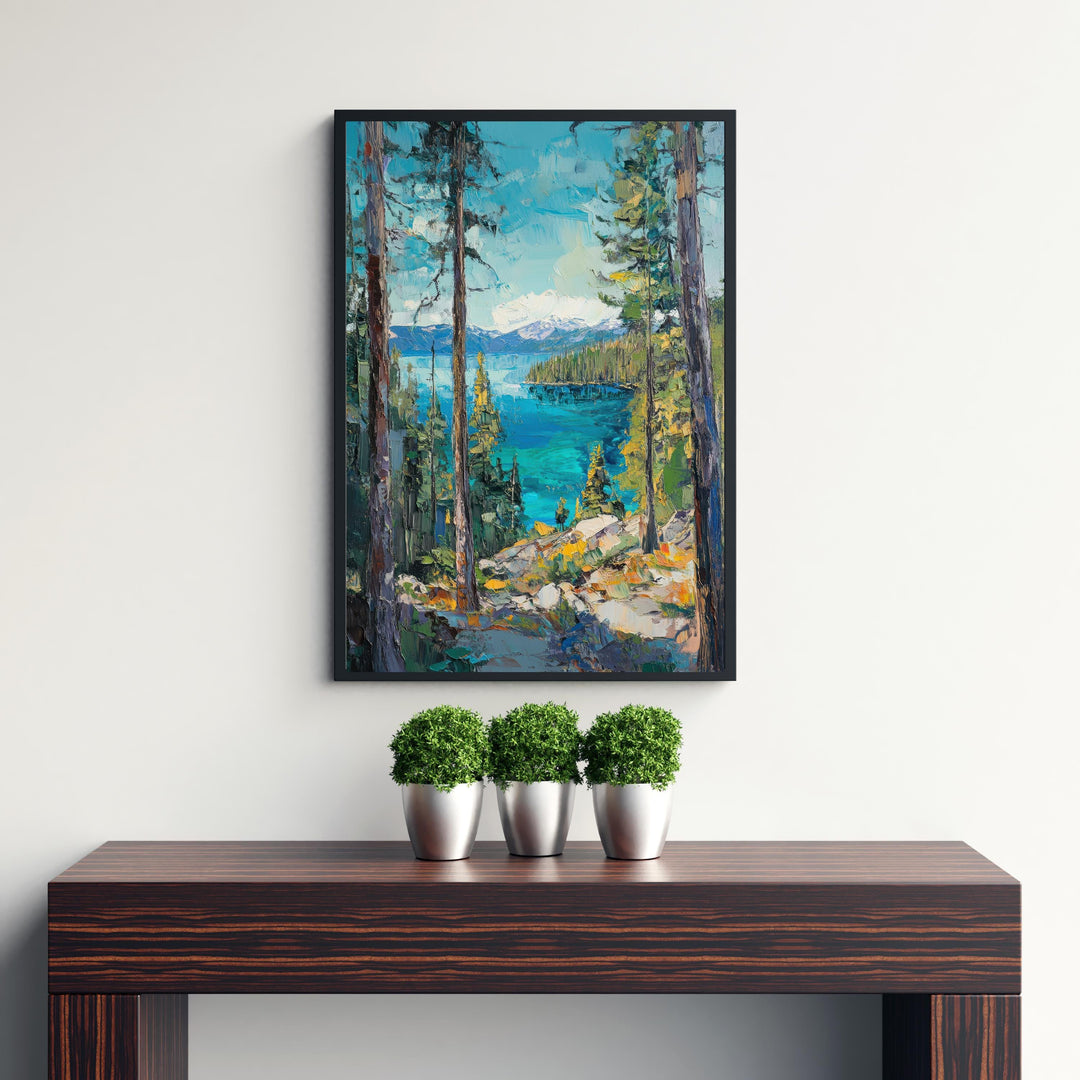 Emerald Bay State Park Abstract Art Poster