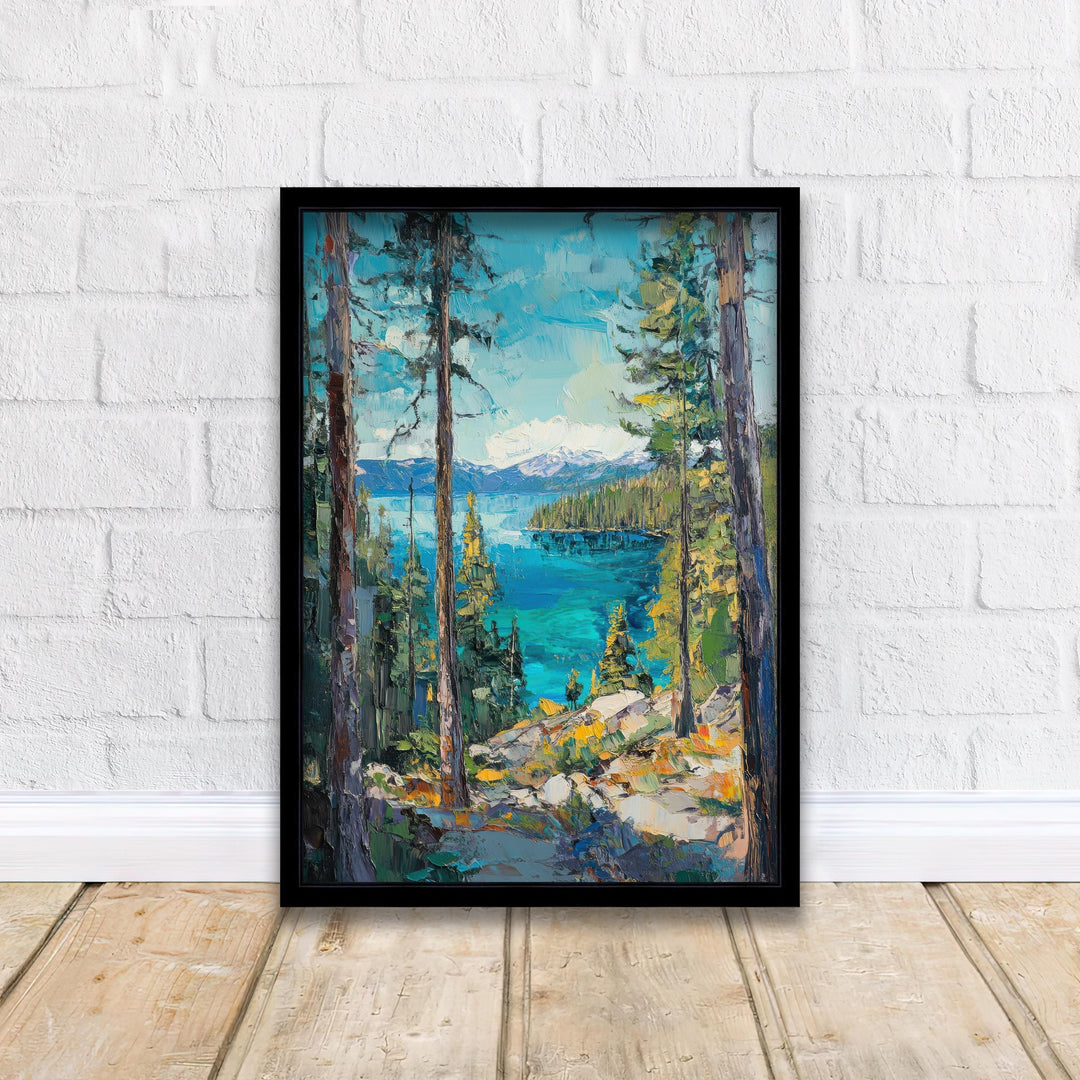 Emerald Bay State Park Abstract Art Print Wall Decor Wall Art Emerald Bay Landscape Wall Hanging Home Décor Lake Tahoe Gift Art Lovers