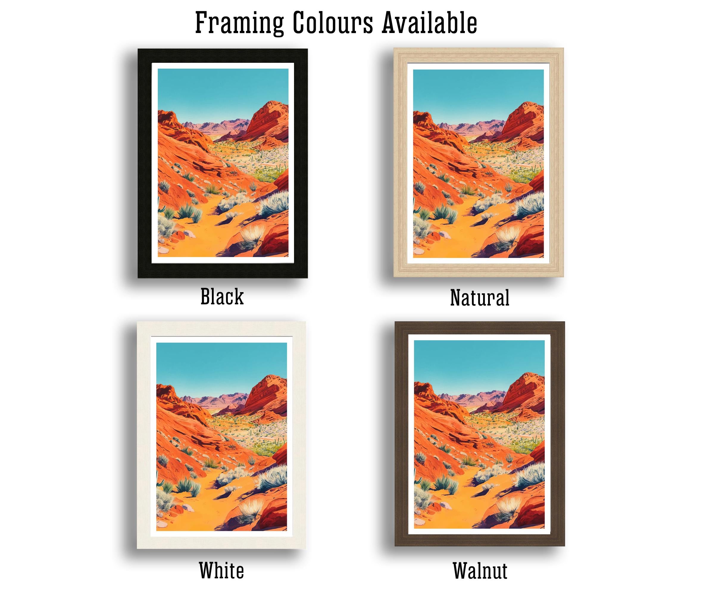 Valley of Fire State Park Travel Poster Wall Decor Wall Art Valley of Fire Landscape Wall Hanging Home Décor Nevada Gift Art Lovers Scenic