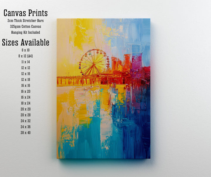 Santa Monica Pier Abstract Art Poster