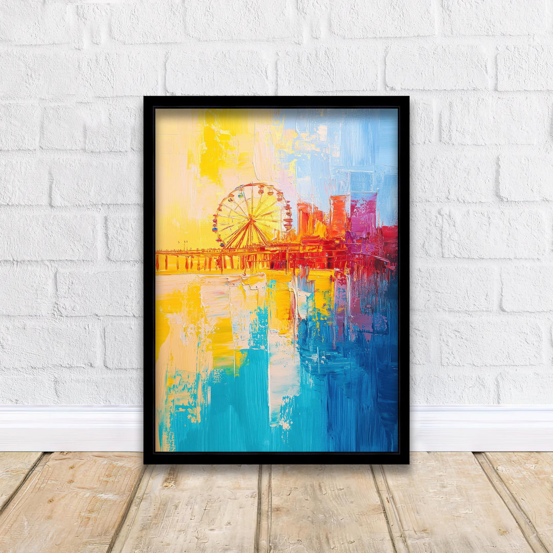 Santa Monica Pier Abstract Art Poster