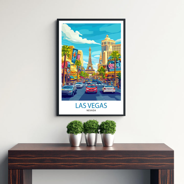 Las Vegas Travel Print Wall Decor Wall Art Las Vegas Landscape Wall Hanging Home Décor Nevada Gift Art Lovers Scenic Print