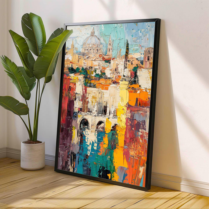 Rome Italy Abstract Art Print Wall Decor Wall Art Rome Landscape Wall Hanging Home Décor Italian City Gift Art Lovers Modern Print