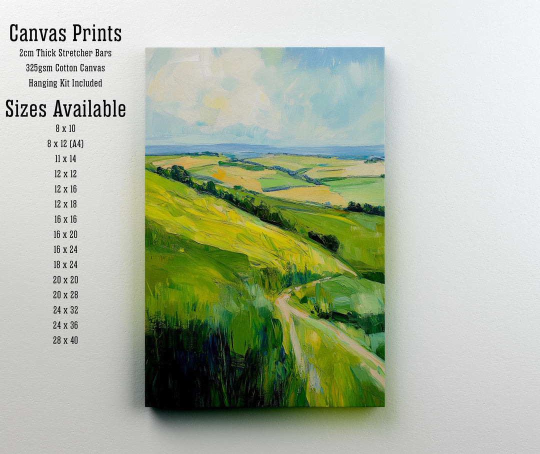 South Downs Abstract Art Poster