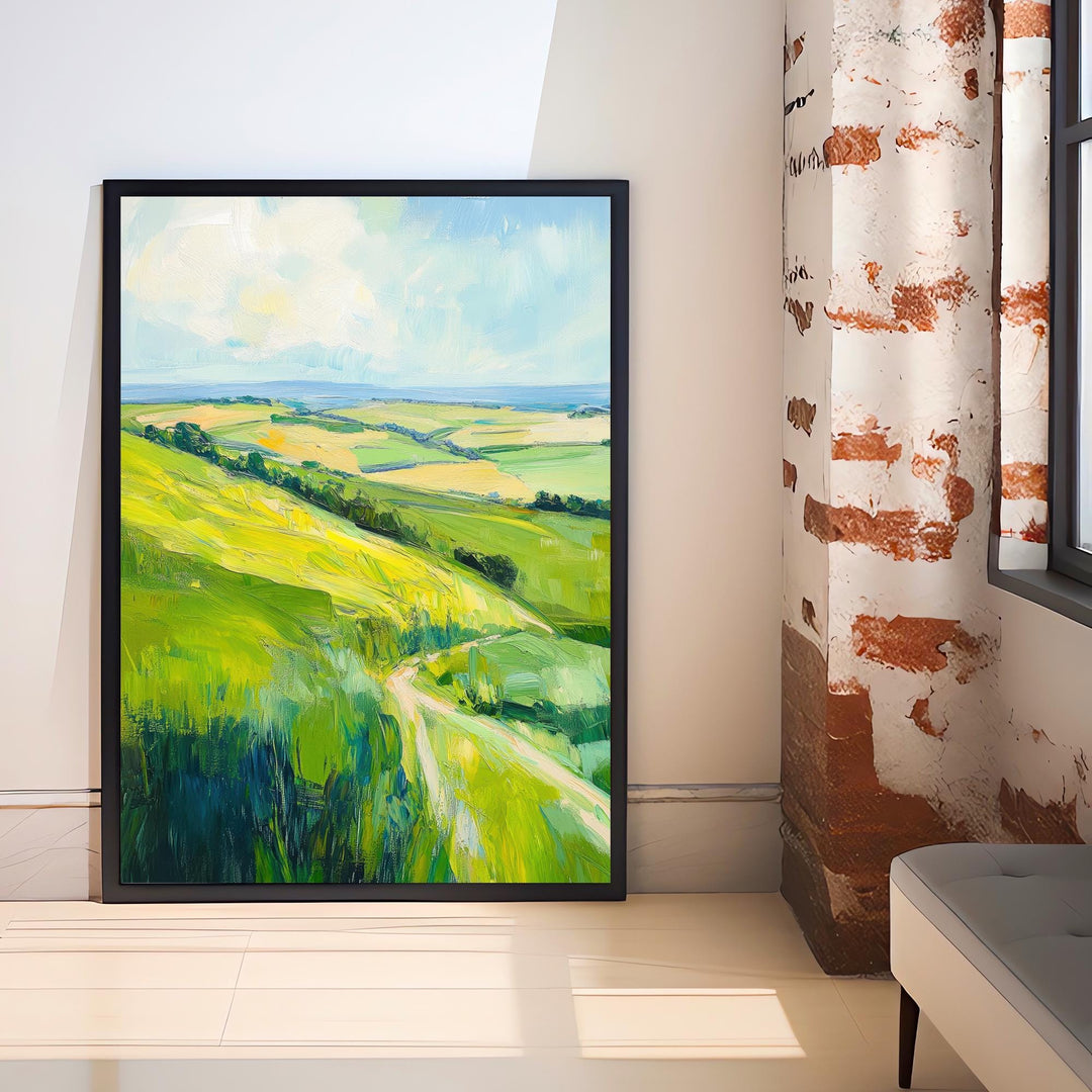 South Downs Abstract Art Poster