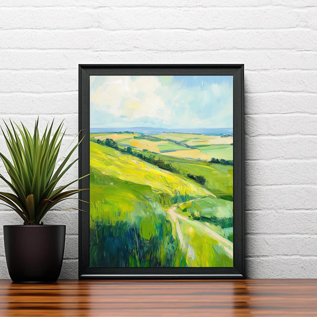 South Downs Abstract Art Poster