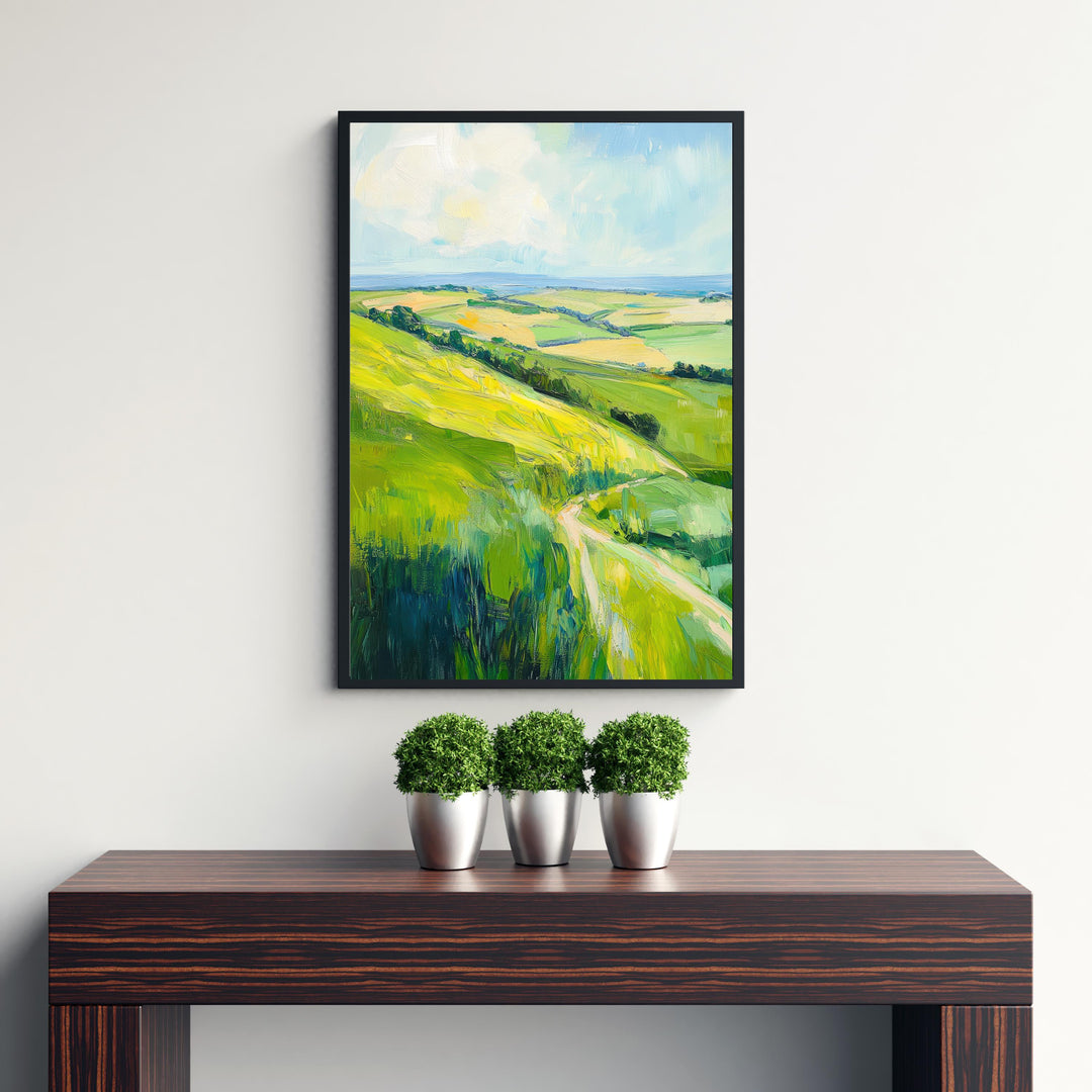 South Downs Abstract Art Poster