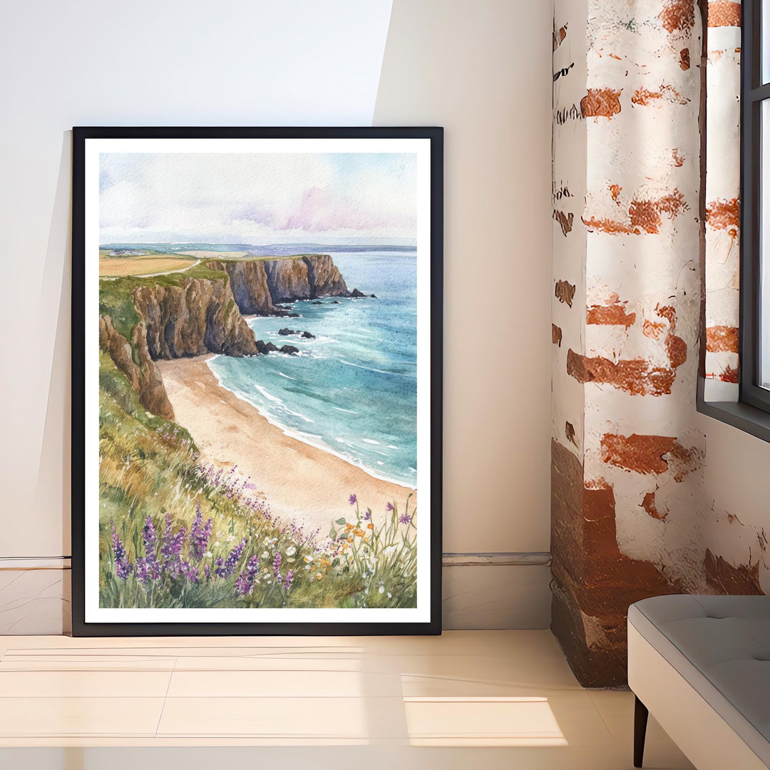 Pembrokeshire Wales Watercolor Travel Print Wall Decor Wall Art Pembrokeshire Landscape Wall Hanging Home Décor Welsh Coast Gift Art Lovers