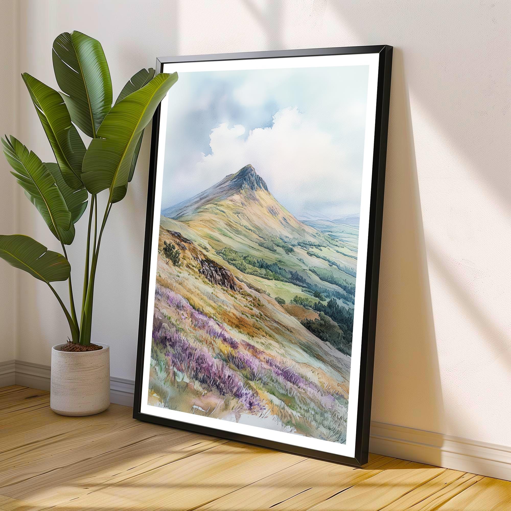 Pen y Fan Watercolor Travel Poster