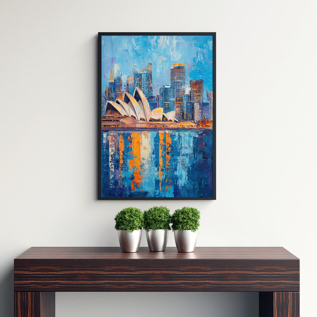 Abstract Sydney Travel Poster Wall Decor Wall Art Abstract Sydney Skyline Wall Hanging Home Décor Australian City Gift Art Lovers Modern