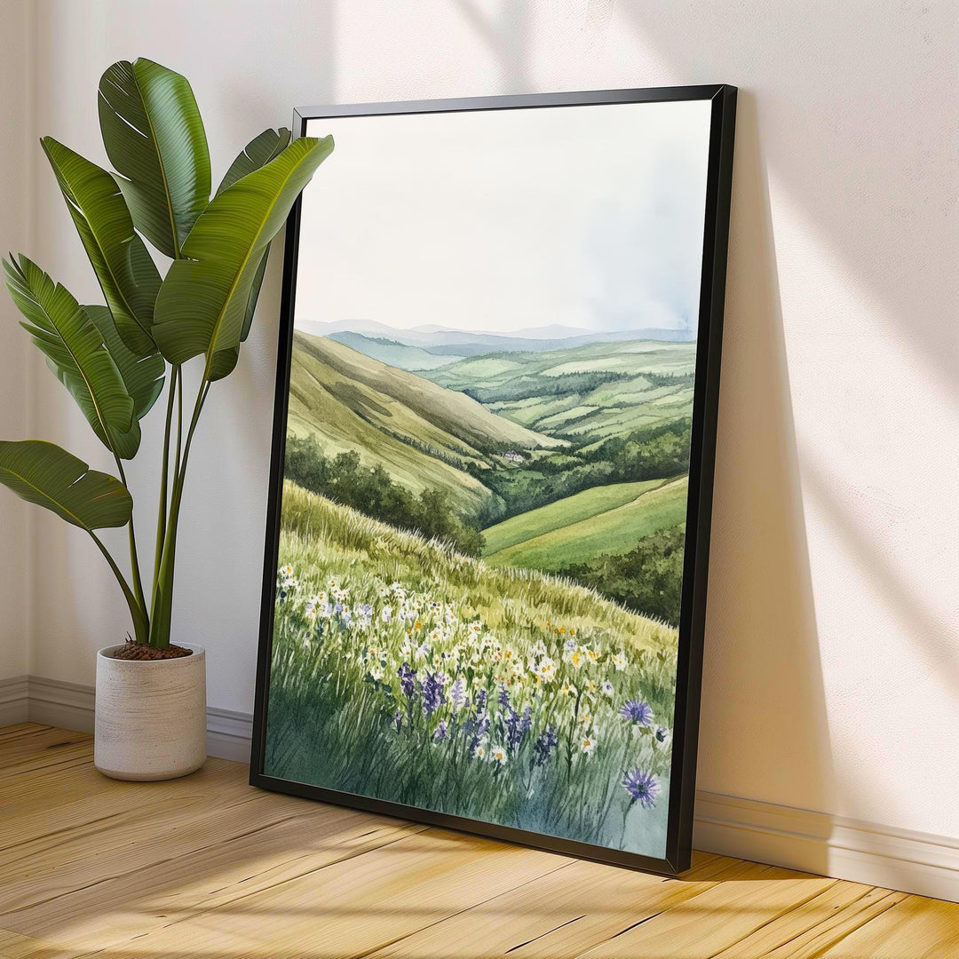 Yorkshire Dales Watercolor Art Poster