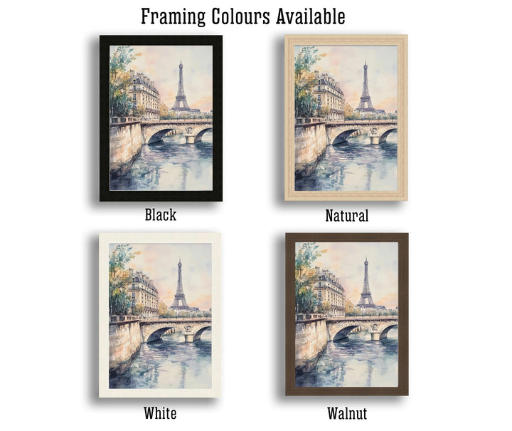 Paris Watercolor Travel Print Wall Decor Wall Art Paris Landscape Wall Hanging Home Décor French City Gift Art Lovers Scenic Print