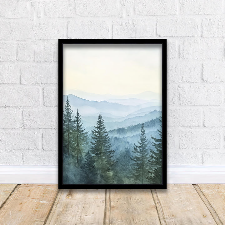 Appalachian Mountains Watercolor Travel Poster