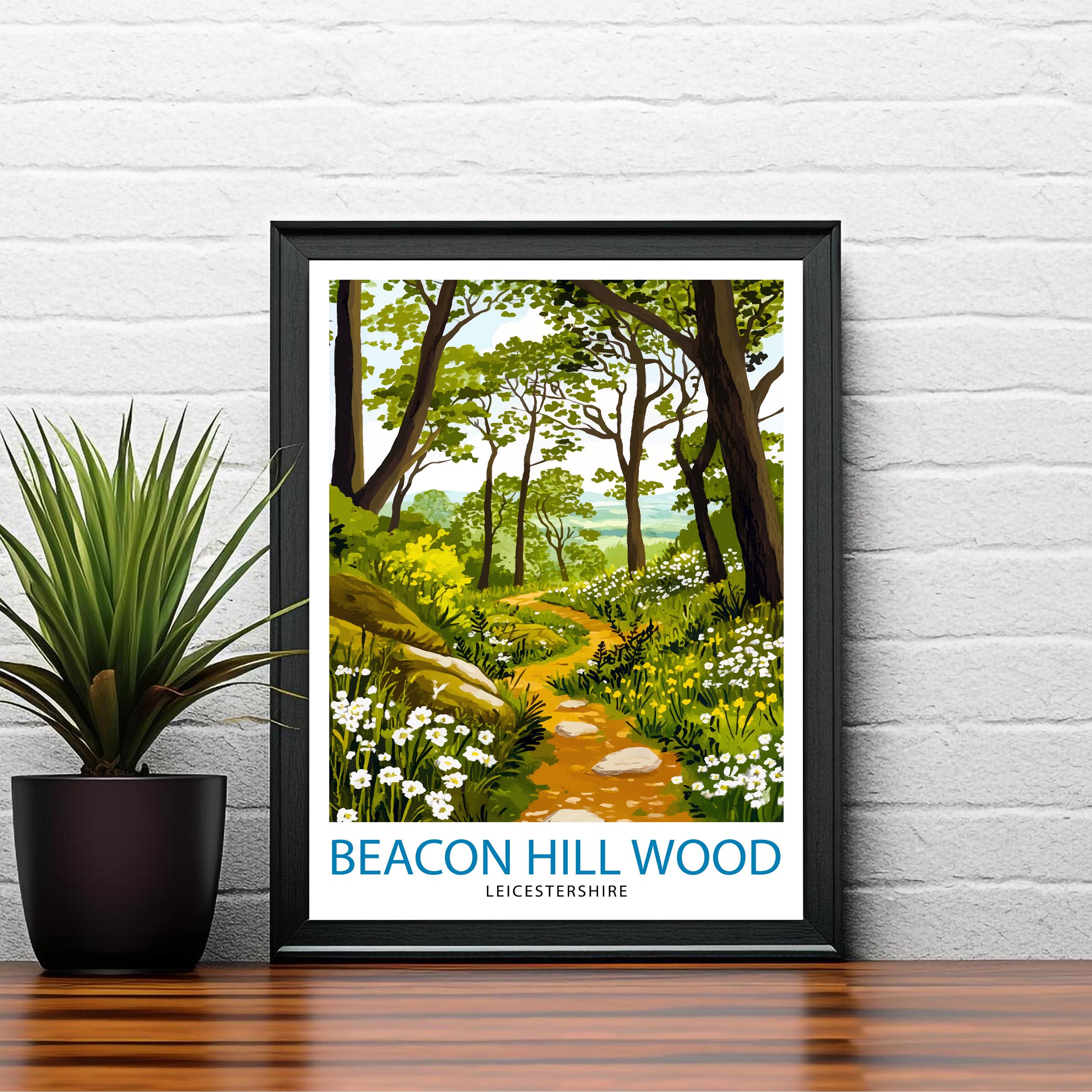 Beacon Hill Woods Travel Poster Wall Decor Wall Art Beacon Hill Woods Landscape Wall Hanging Home Décor Nature Gift Art Lovers Scenic Print