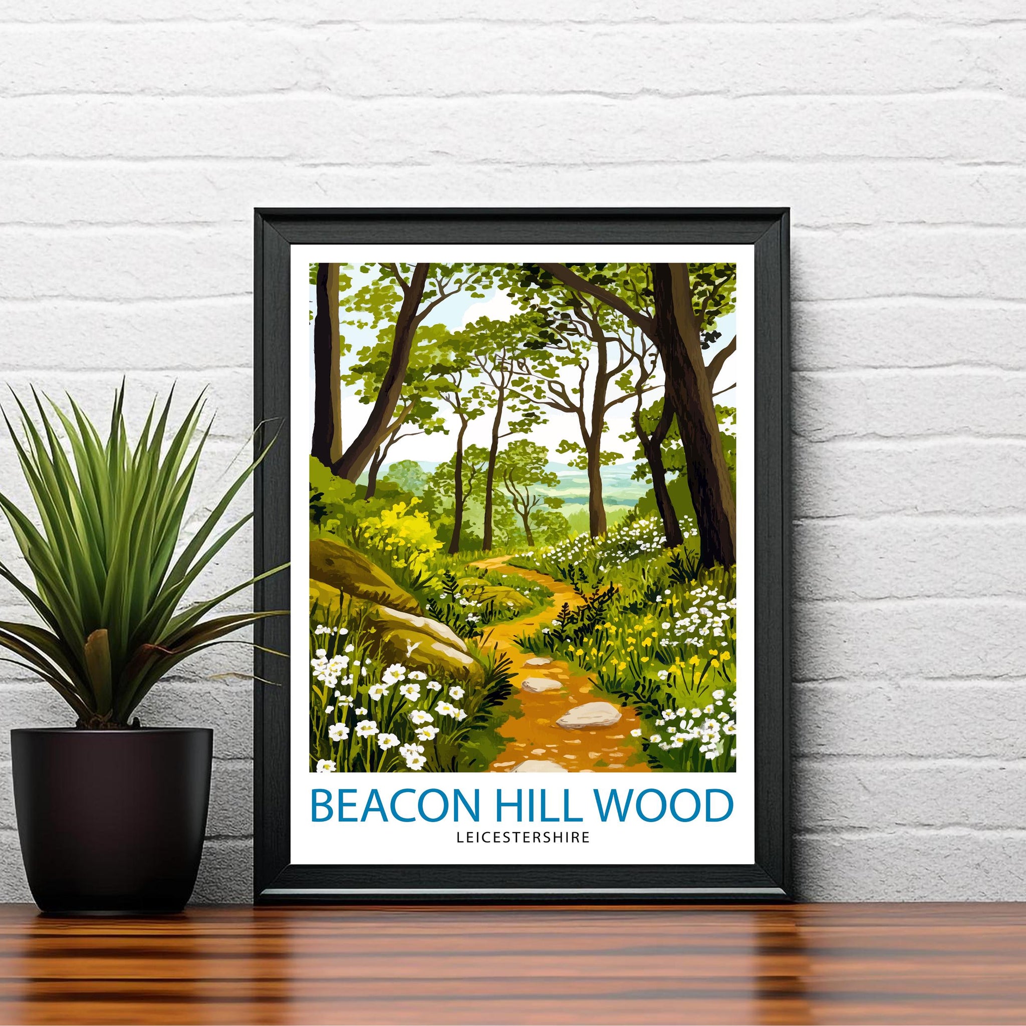 Beacon Hill Woods Travel Poster Wall Decor Wall Art Beacon Hill Woods Landscape Wall Hanging Home Décor Nature Gift Art Lovers Scenic Print
