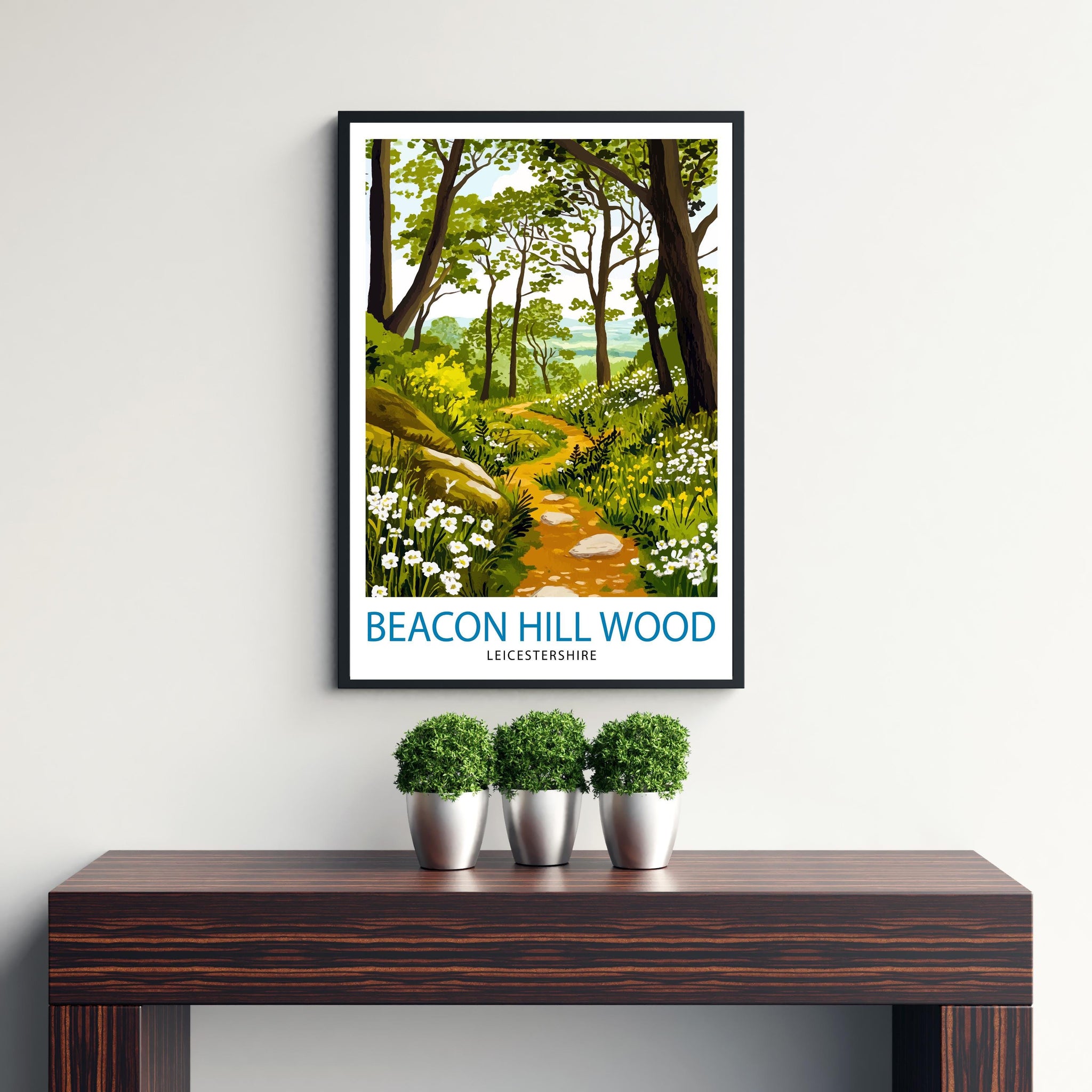 Beacon Hill Woods Travel Poster Wall Decor Wall Art Beacon Hill Woods Landscape Wall Hanging Home Décor Nature Gift Art Lovers Scenic Print