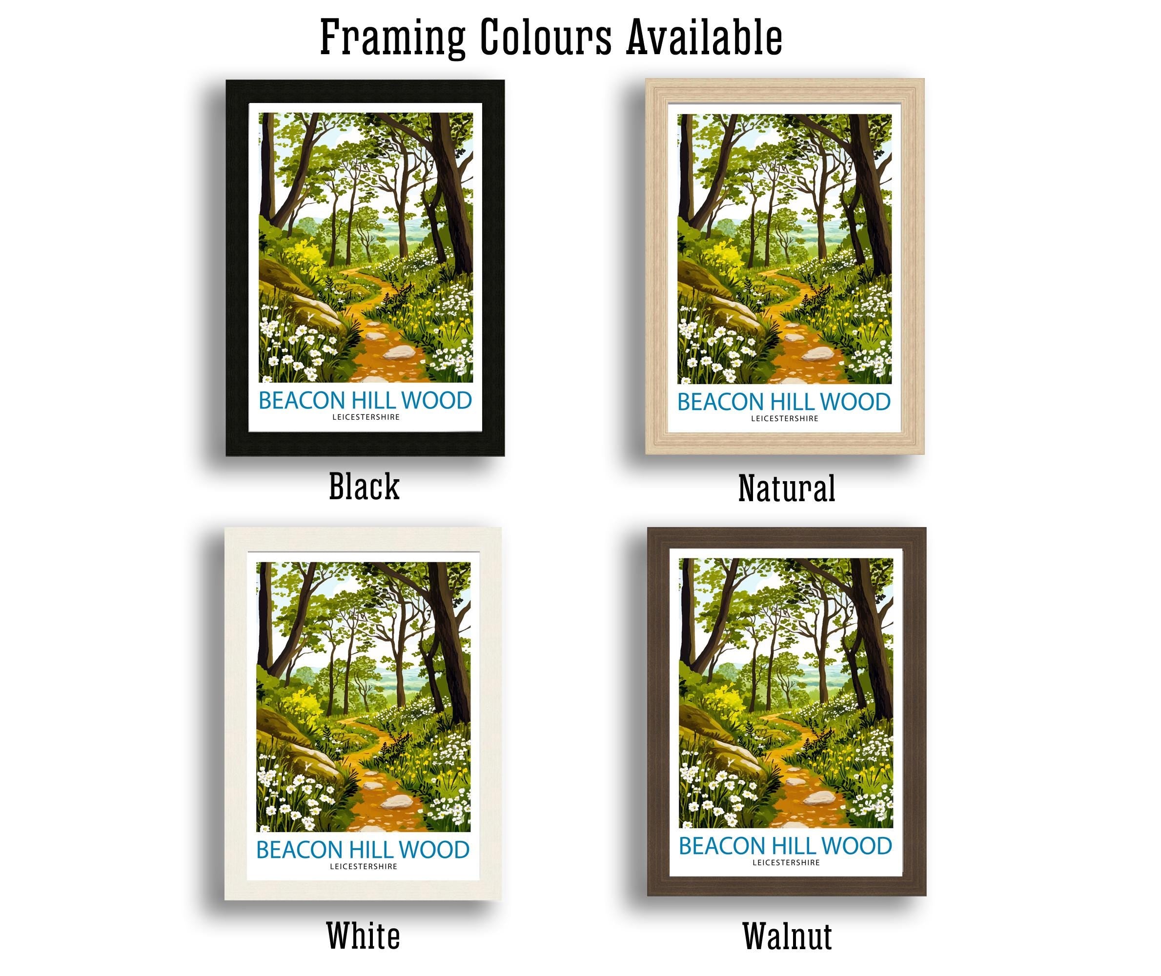 Beacon Hill Woods Travel Poster Wall Decor Wall Art Beacon Hill Woods Landscape Wall Hanging Home Décor Nature Gift Art Lovers Scenic Print