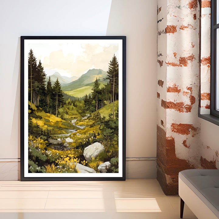 Coed y Brenin Forest Travel Poster Wall Decor Wall Art Coed y Brenin Landscape Wall Hanging Home Décor Welsh Forest Gift Art Lovers