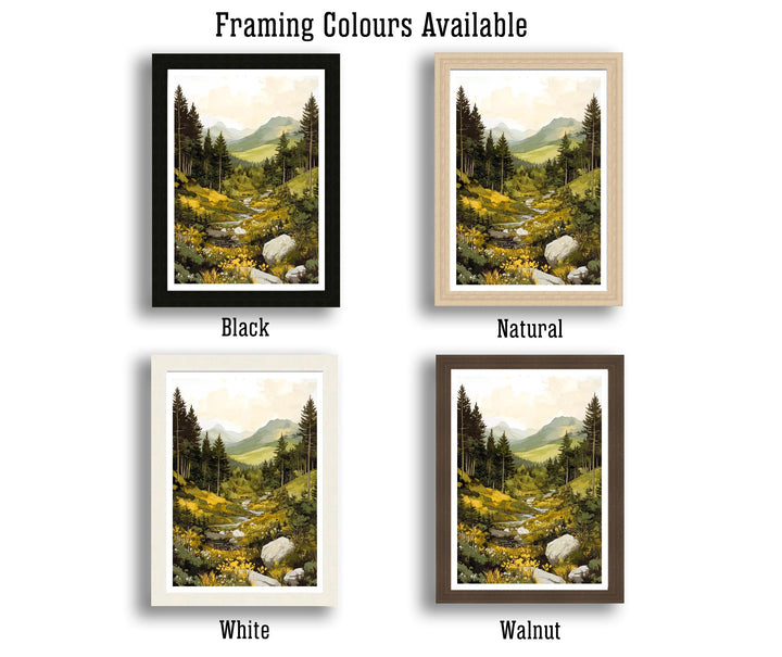 Coed y Brenin Forest Travel Poster Wall Decor Wall Art Coed y Brenin Landscape Wall Hanging Home Décor Welsh Forest Gift Art Lovers