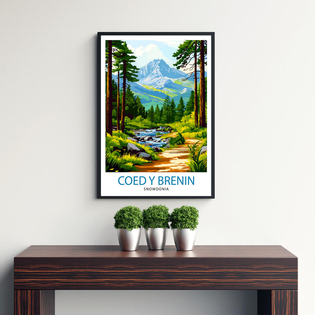 Coed y Brenin Forest Travel Poster Wall Decor Wall Art Coed y Brenin Landscape Wall Hanging Home Décor Welsh Forest Gift Art Lovers