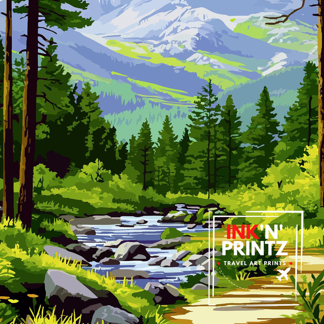 Coed y Brenin Forest Travel Poster Wall Decor Wall Art Coed y Brenin Landscape Wall Hanging Home Décor Welsh Forest Gift Art Lovers