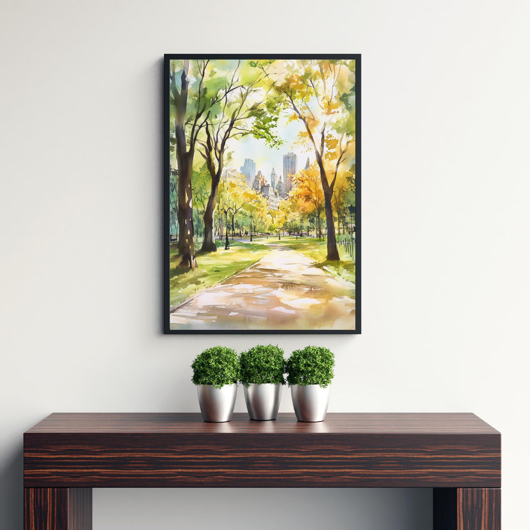 Central Park New York Travel Print Wall Decor Wall Art Central Park Landscape Wall Hanging Home Décor NYC Gift Art Lovers Scenic Print