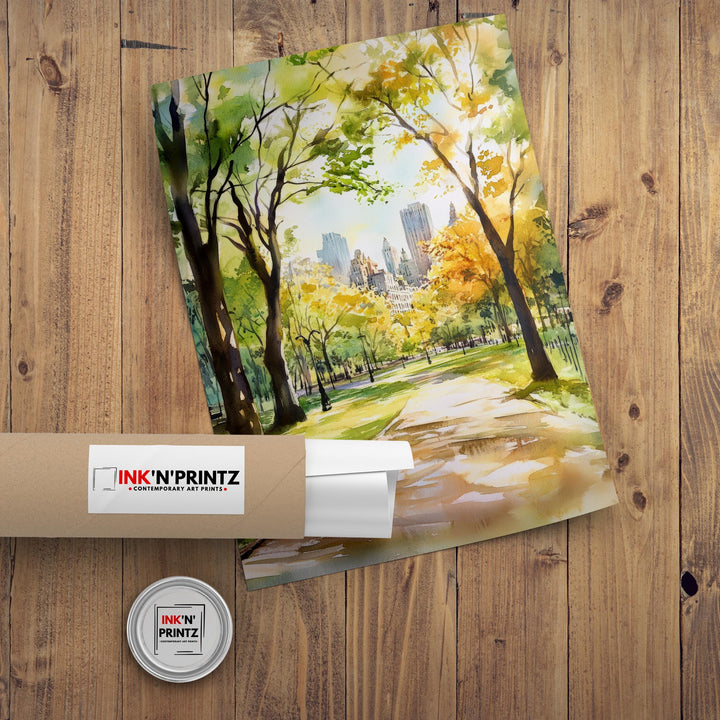 Central Park New York Travel Print Wall Decor Wall Art Central Park Landscape Wall Hanging Home Décor NYC Gift Art Lovers Scenic Print