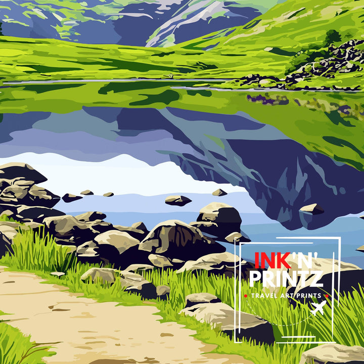 Blea Tarn Lake District Travel Poster